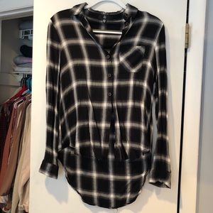 Missguided Plaid Button Down Flannel Shirt